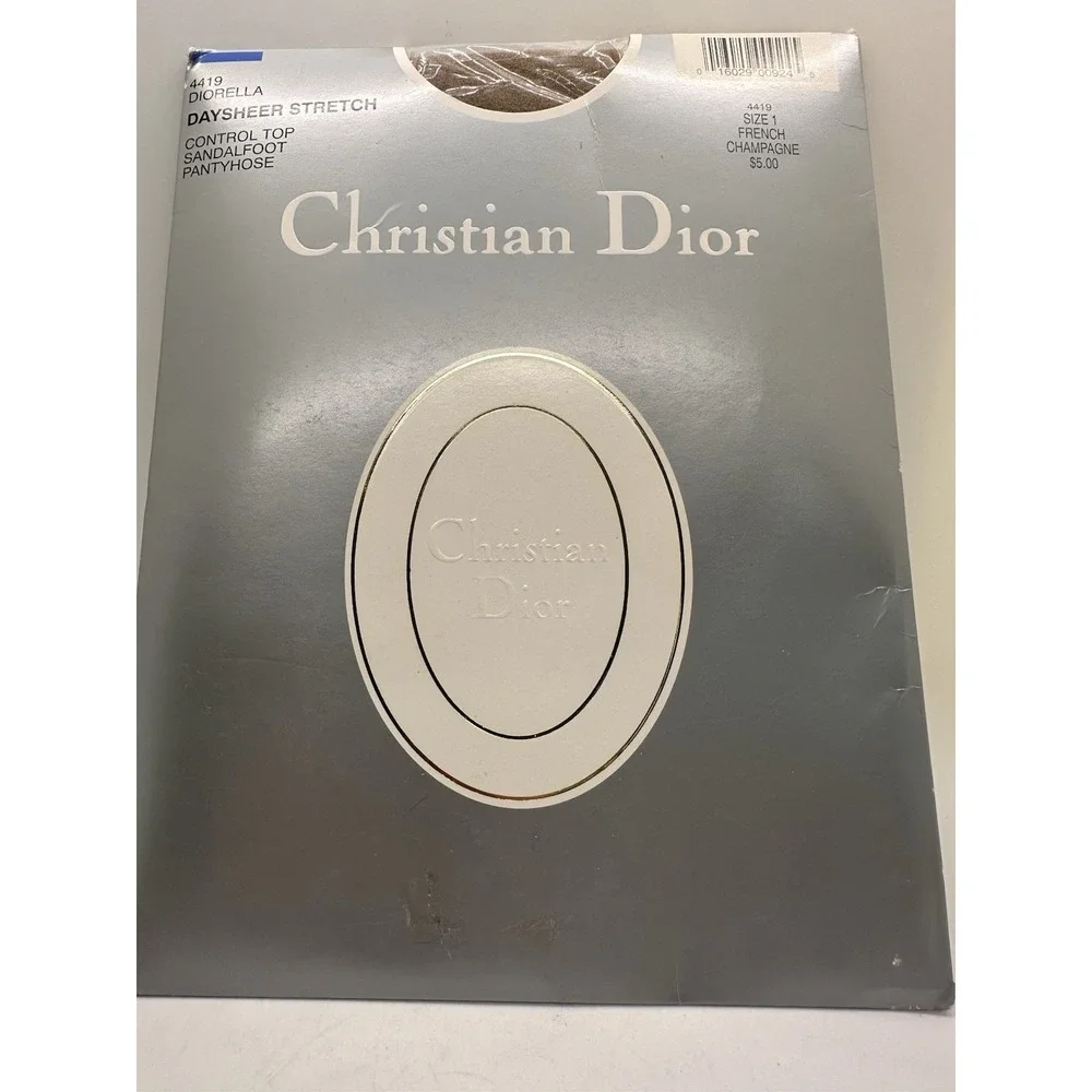 Vintage Christian Dior Daysheer Stretch Control‎ Top Pantyhose Size 1 Champagne